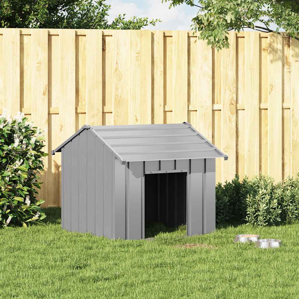 Vidaxl Dog Loft avec toit 85x107x81 cm en acier galvanisé