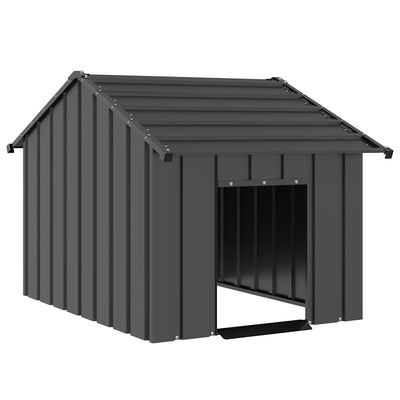 Vidaxl Dog Loft avec toit 83x130x85 cm en acier galvanisé