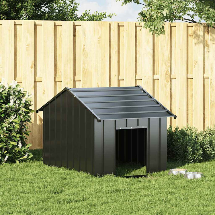 Vidaxl Dog Loft avec toit 83x130x85 cm en acier galvanisé