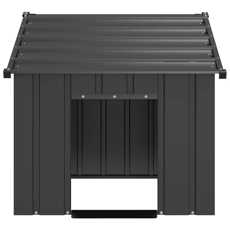 Vidaxl Dog Loft avec toit 83x130x85 cm en acier galvanisé
