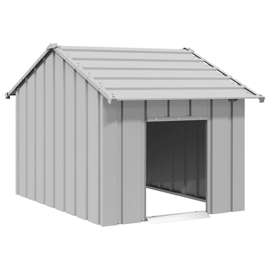 Vidaxl Dog Loft avec toit 83x130x85 cm en acier galvanisé