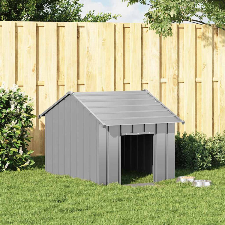 Vidaxl Dog Loft avec toit 83x130x85 cm en acier galvanisé