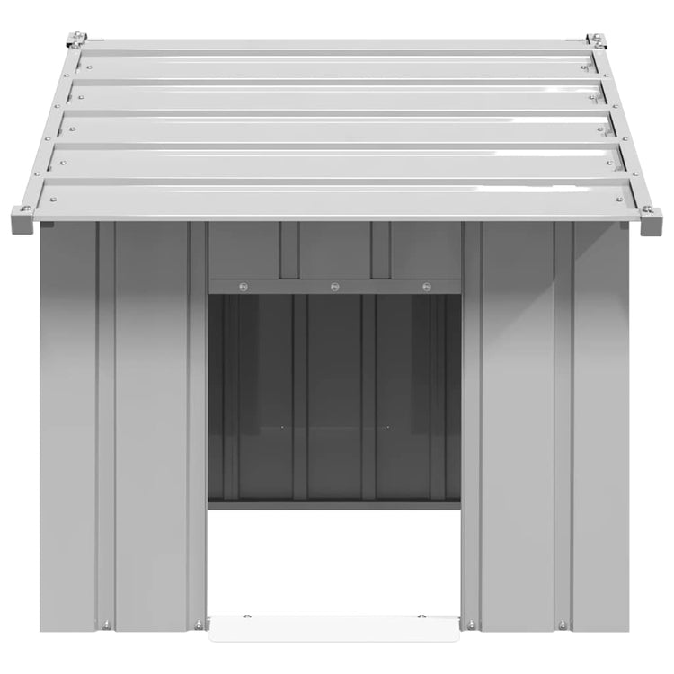 Vidaxl Dog Loft avec toit 83x130x85 cm en acier galvanisé