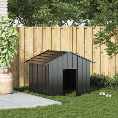 Vidaxl Dog Loft avec toit 131x101x102 cm en acier galvanisé