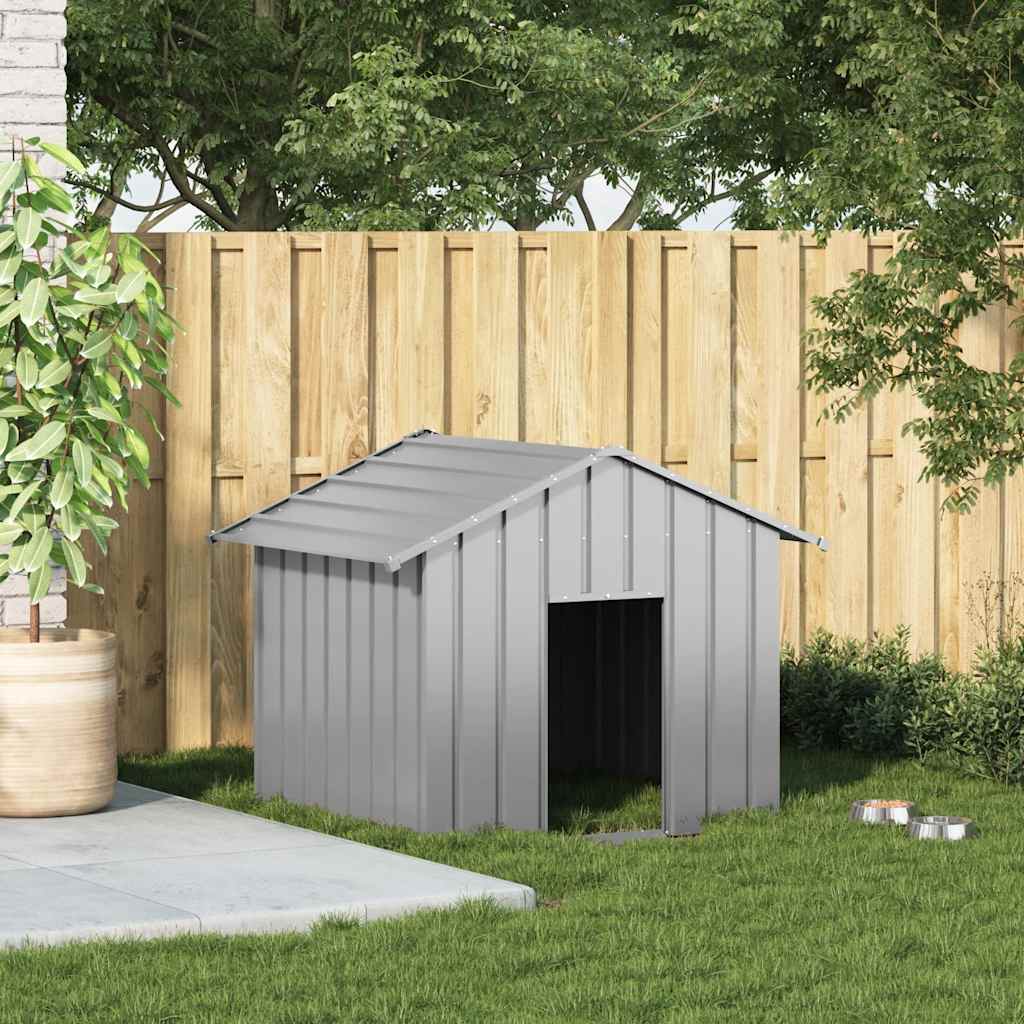 Vidaxl Dog Loft avec toit 131x101x102 cm en acier galvanisé