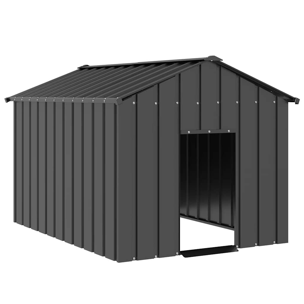 Vidaxl Dog Loft avec toit 113x153x101 cm en acier galvanisé