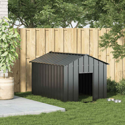 Vidaxl Dog Loft avec toit 113x153x101 cm en acier galvanisé