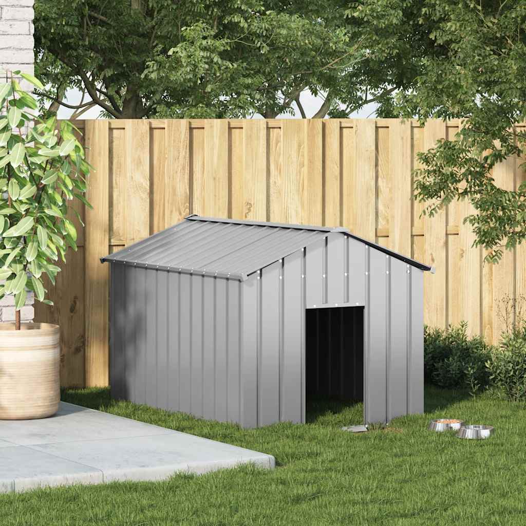 Vidaxl Dog Loft avec toit 113x153x101 cm en acier galvanisé