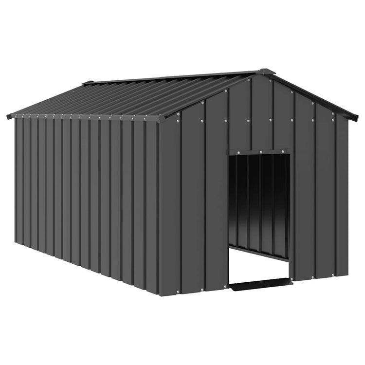 Vidaxl Dog Loft avec toit 114x202x101 cm en acier galvanisé