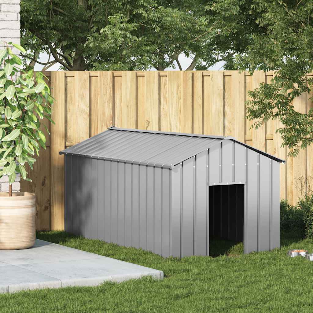 Vidaxl Dog Loft avec toit 114x202x101 cm en acier galvanisé