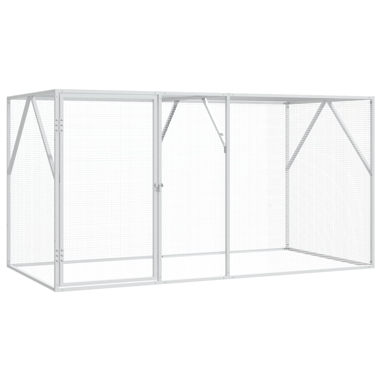 Vidaxl cage à oiseaux anthracite 208 x 102 x 108 cm acier galvanisé
