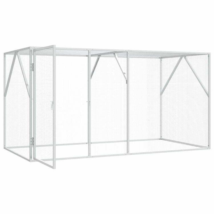 Vidaxl cage à oiseaux anthracite 208 x 102 x 108 cm acier galvanisé