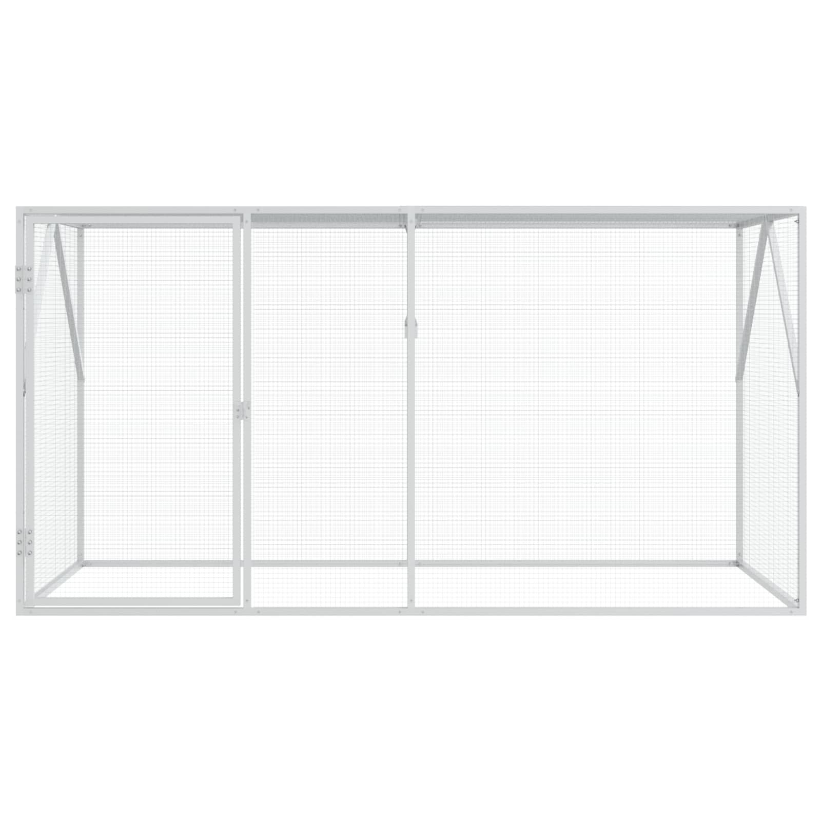 Vidaxl cage à oiseaux anthracite 208 x 102 x 108 cm acier galvanisé