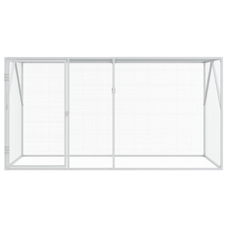 Vidaxl cage à oiseaux anthracite 208 x 102 x 108 cm acier galvanisé