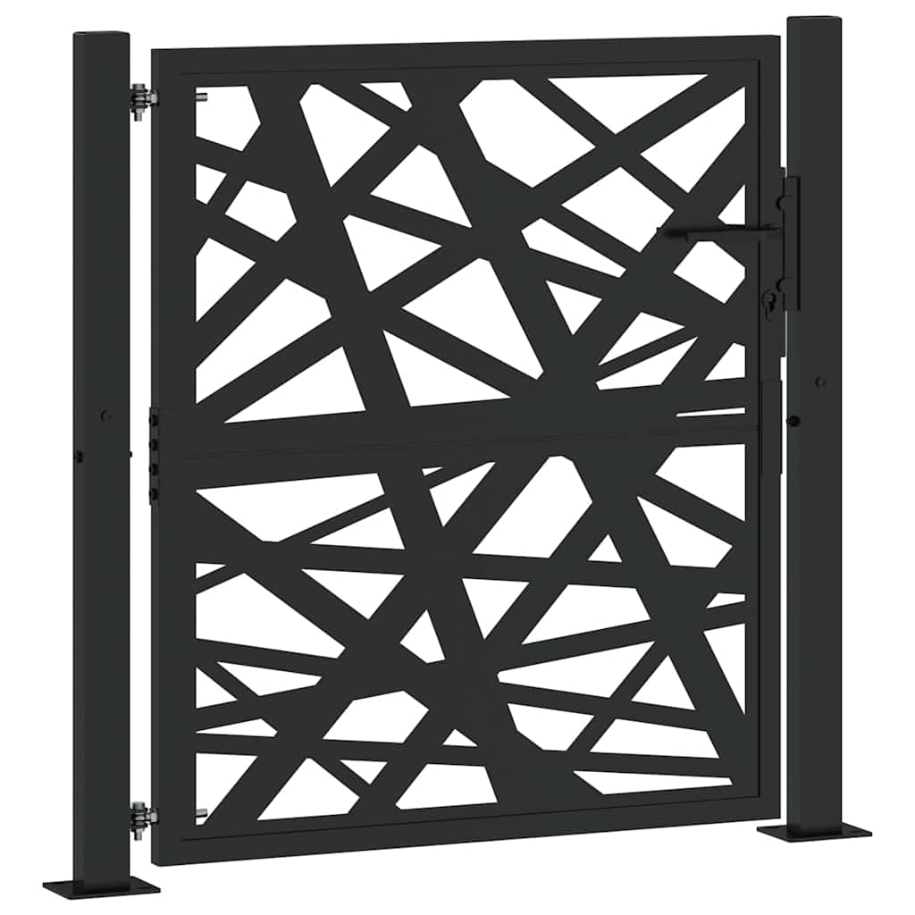 Vidaxxl portail avec éclairage design 100x100 cm acier noir