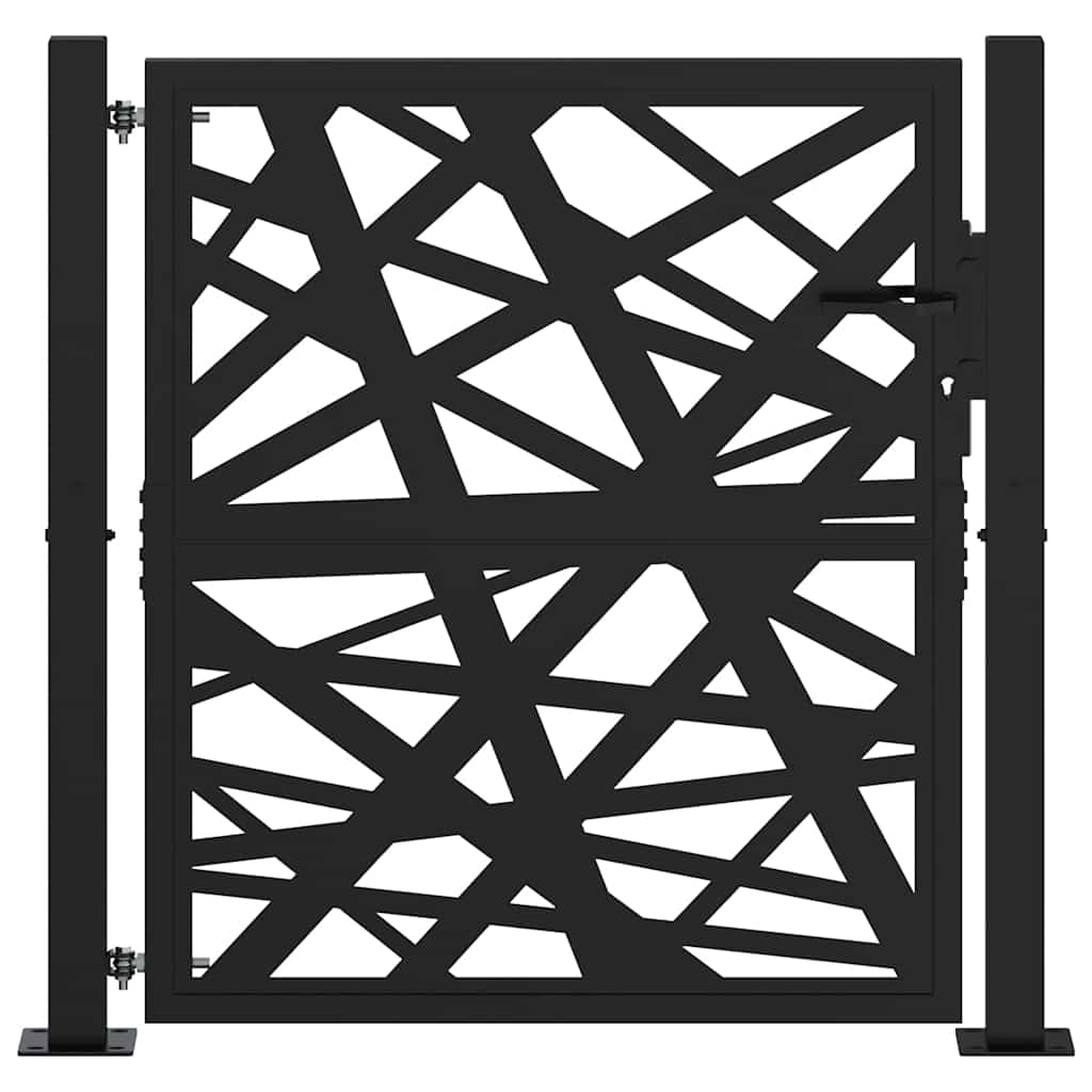 Vidaxxl portail avec éclairage design 100x100 cm acier noir