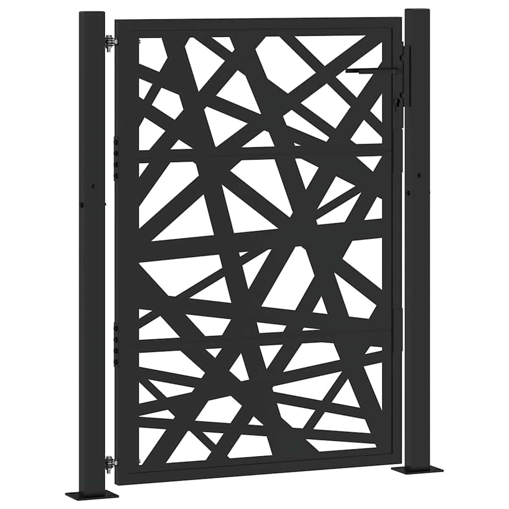 Vidaxxl portail avec éclairage design 100x125 cm acier noir