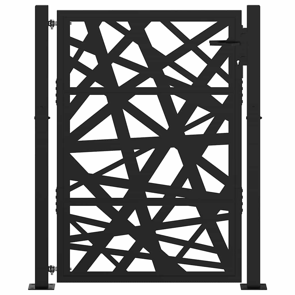 Vidaxxl portail avec éclairage design 100x125 cm acier noir