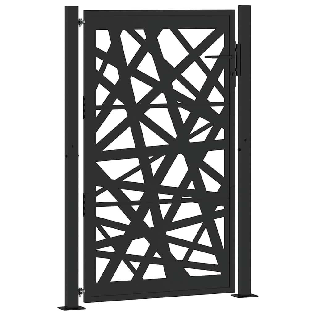 Vidaxxl portail avec éclairage design 100x150 cm acier noir