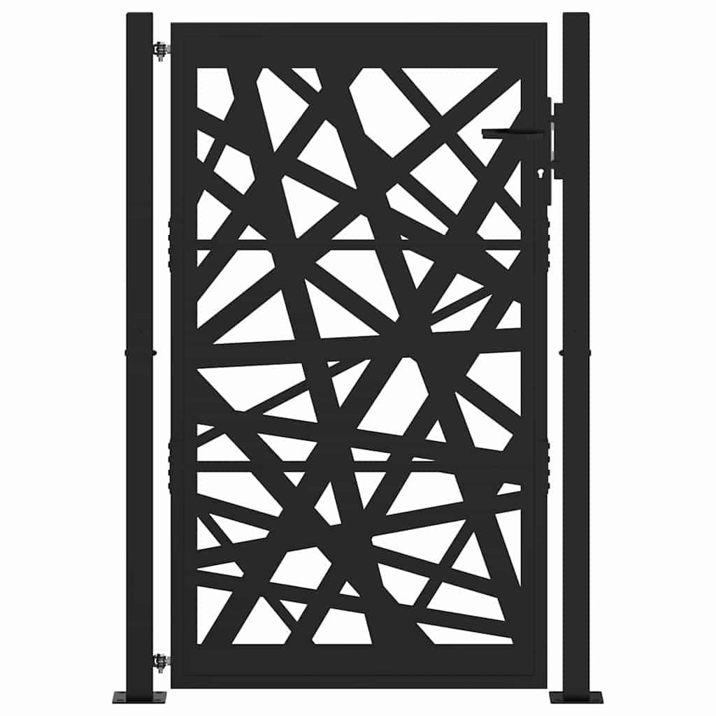 Vidaxxl portail avec éclairage design 100x150 cm acier noir