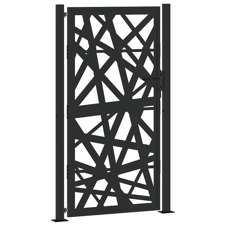 Vidaxxl portail avec éclairage design 100x175 cm acier noir