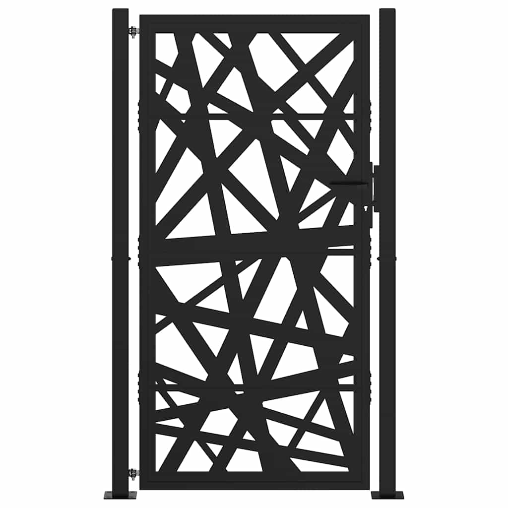 Vidaxxl portail avec éclairage design 100x175 cm acier noir