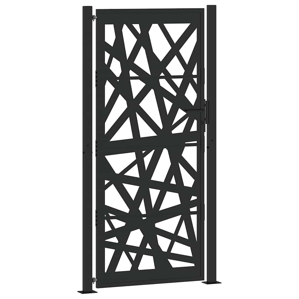 Vidaxxl portail avec éclairage design 100x200 cm acier noir
