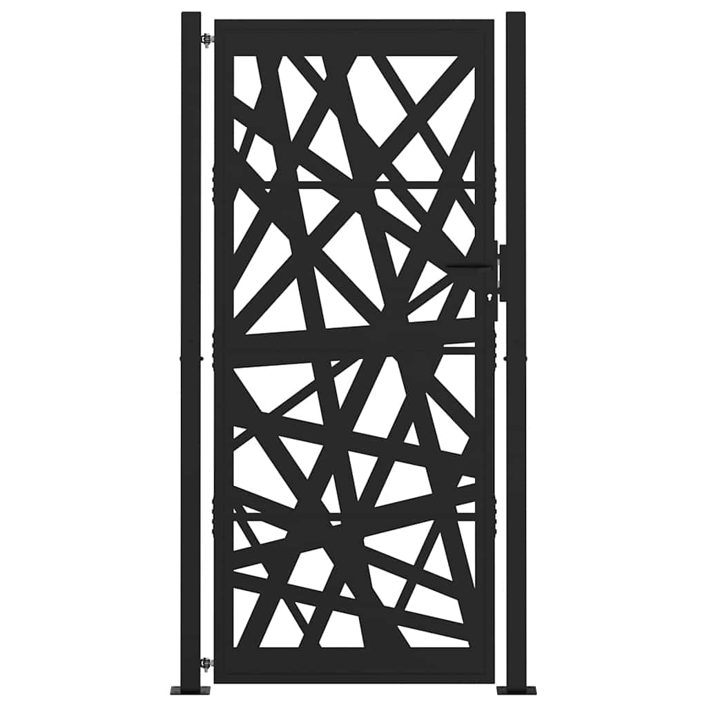 Vidaxxl portail avec éclairage design 100x200 cm acier noir