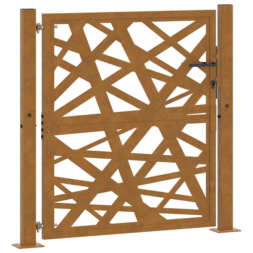 Vidaxxl portail avec éclairage design 100x100 cm acier résistant aux intempéries