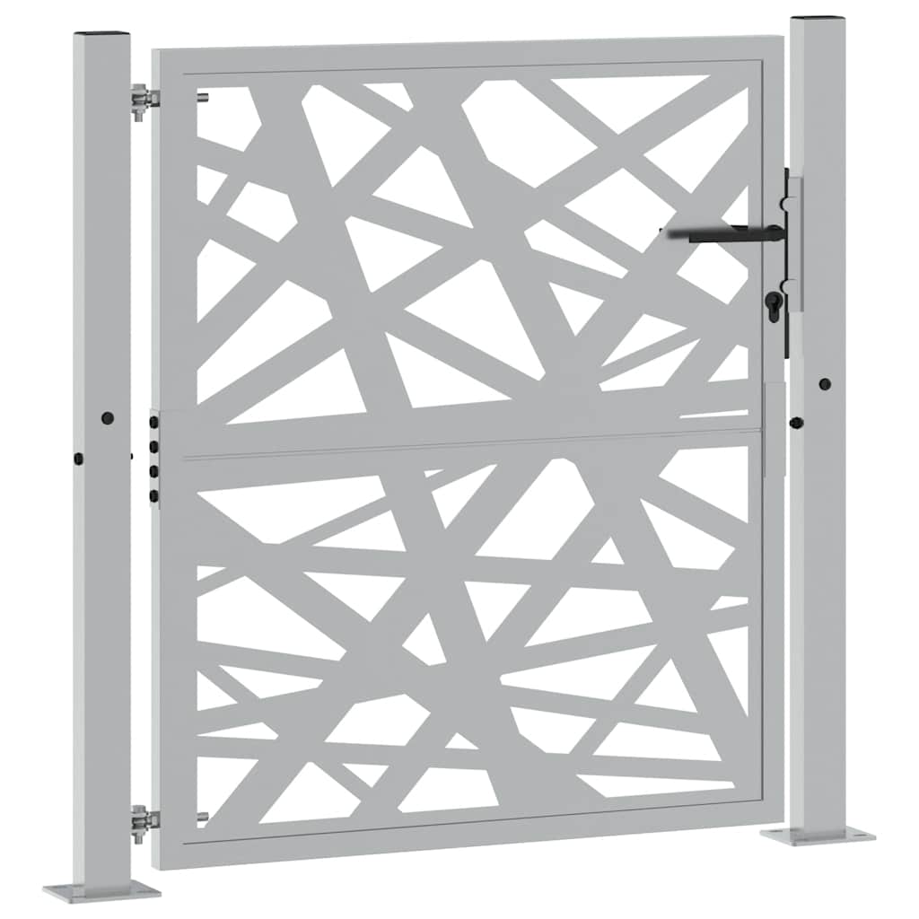 Vidaxxl portail avec éclairage design 100x100 cm acier résistant aux intempéries