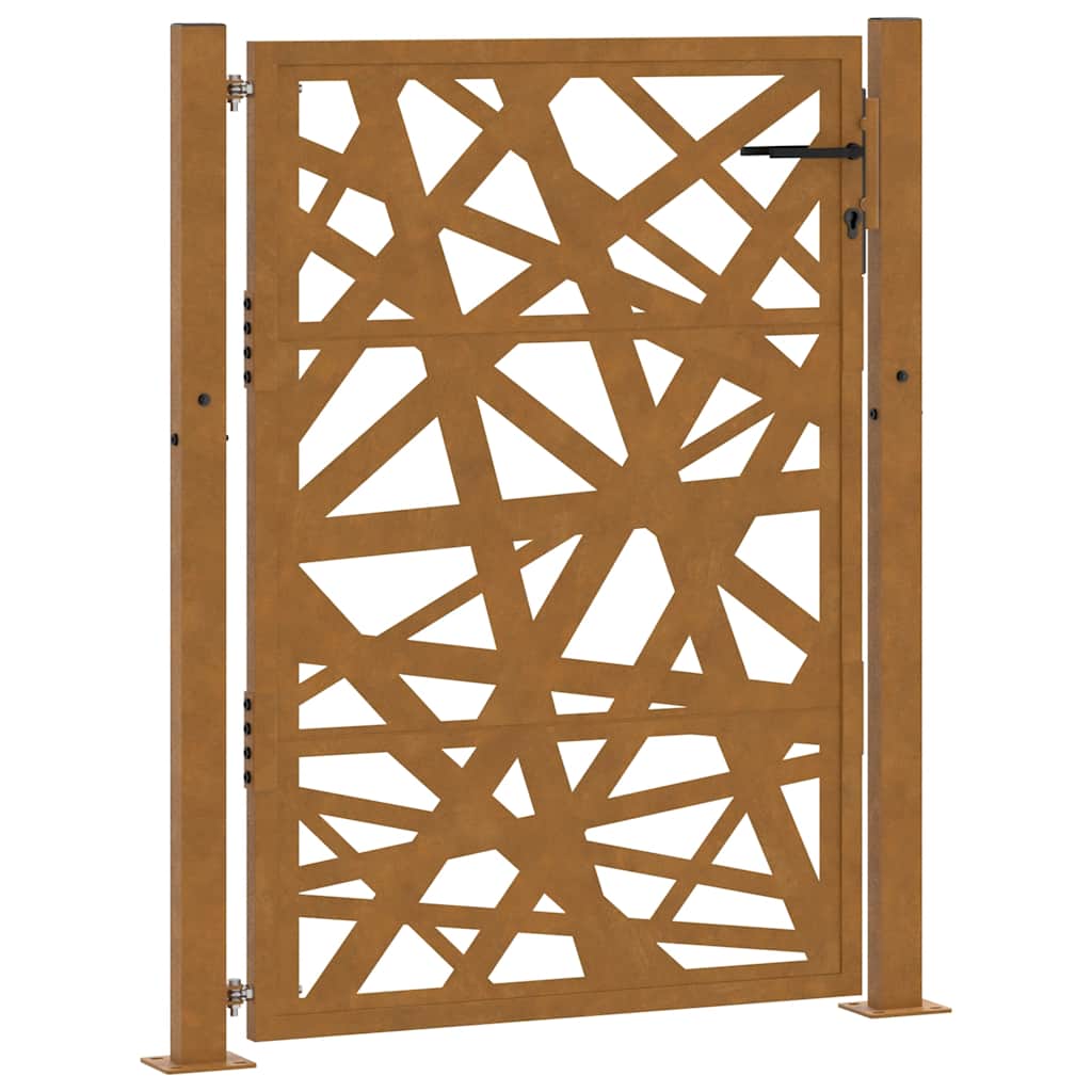 Vidaxxl portail avec éclairage design 100x125 cm acier résistant aux intempéries