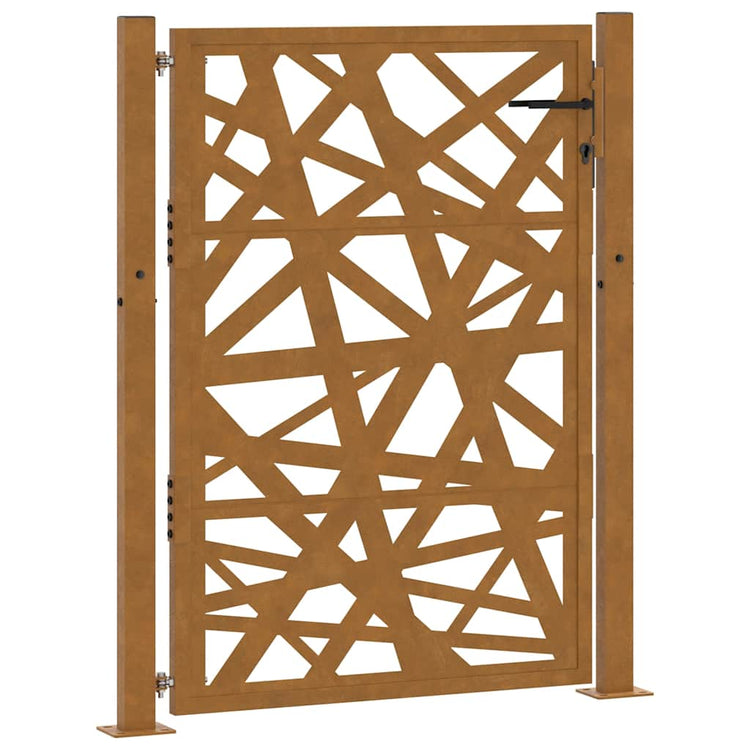 Vidaxxl portail avec éclairage design 100x125 cm acier résistant aux intempéries