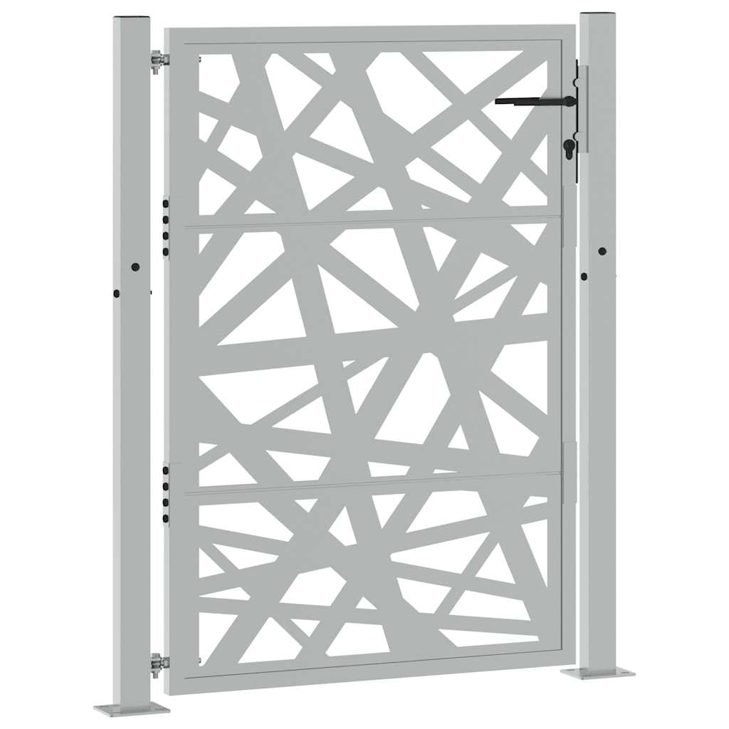 Vidaxxl portail avec éclairage design 100x125 cm acier résistant aux intempéries