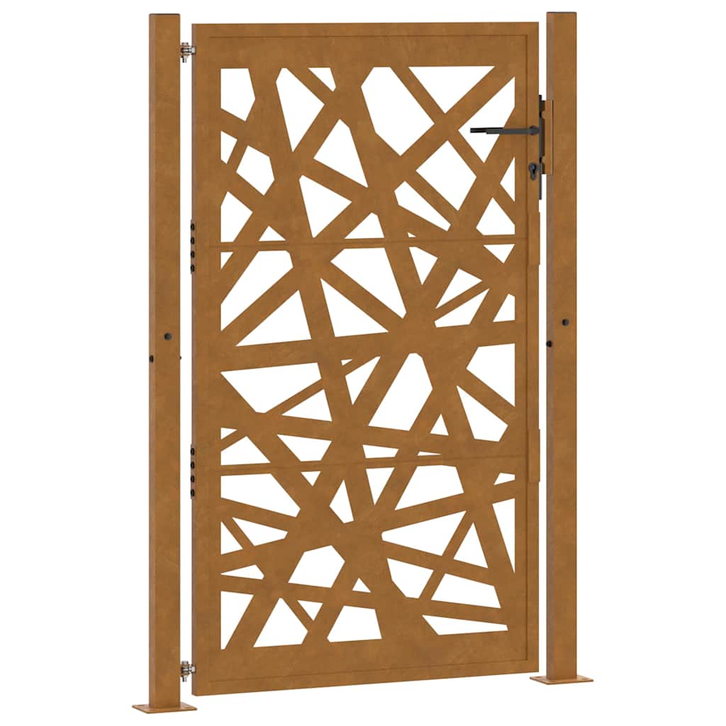 Vidaxxl portail avec éclairage design 100x150 cm acier résistant aux intempéries