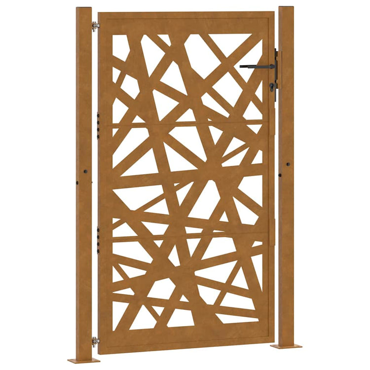 Vidaxxl portail avec éclairage design 100x150 cm acier résistant aux intempéries