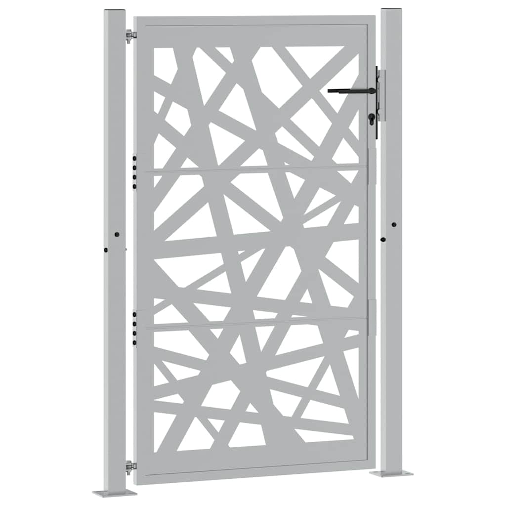 Vidaxxl portail avec éclairage design 100x150 cm acier résistant aux intempéries