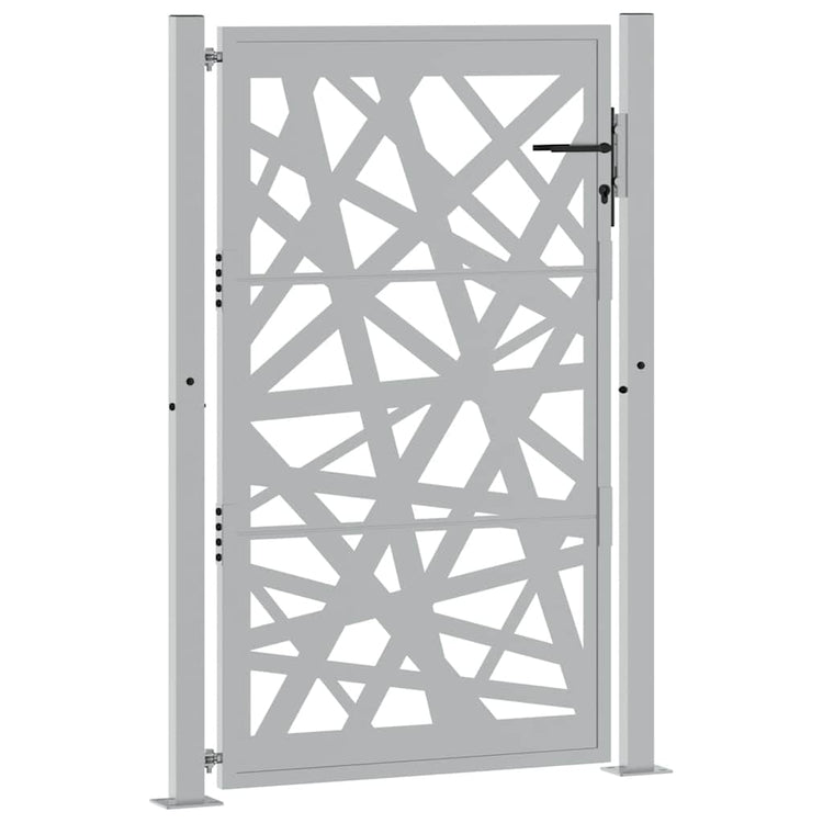 Vidaxxl portail avec éclairage design 100x150 cm acier résistant aux intempéries