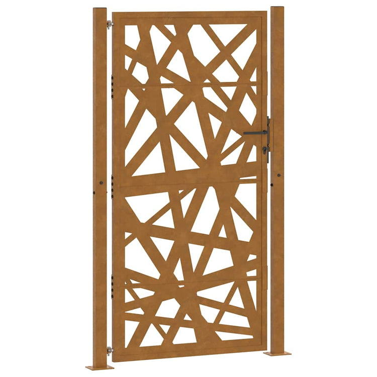 Vidaxxl portail avec éclairage design 100x175 cm acier résistant aux intempéries