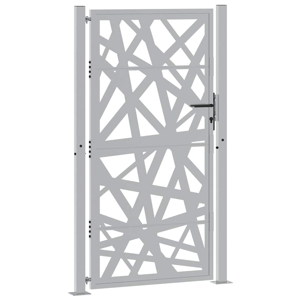 Vidaxxl portail avec éclairage design 100x175 cm acier résistant aux intempéries