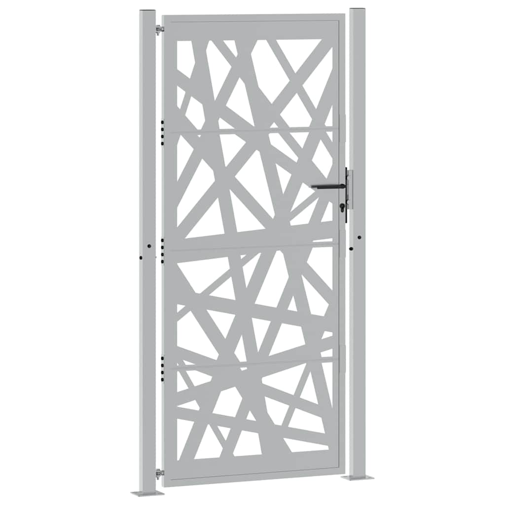 Vidaxxl portail avec éclairage design 100x200 cm acier résistant aux intempéries