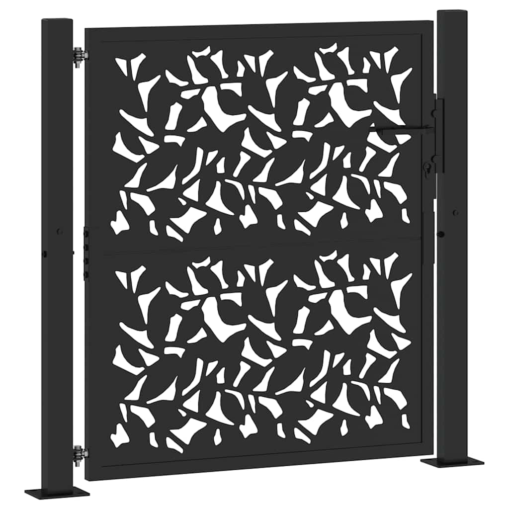 Vidaxxl portail avec vantail design 100x100 cm acier noir