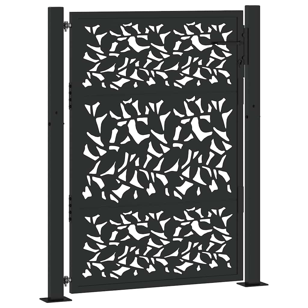 Vidaxxl portail avec motif vantail 100x125 cm acier noir