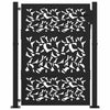 Vidaxxl portail avec motif vantail 100x125 cm acier noir