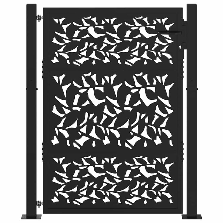 Vidaxxl portail avec motif vantail 100x125 cm acier noir