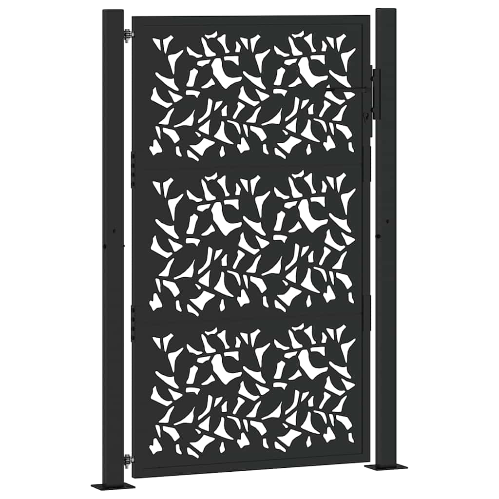 Vidaxxl portail avec vantail design 100x150 cm acier noir