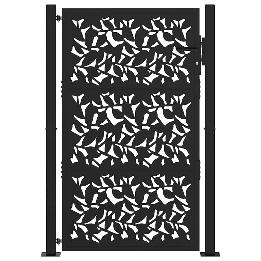 Vidaxxl portail avec vantail design 100x150 cm acier noir