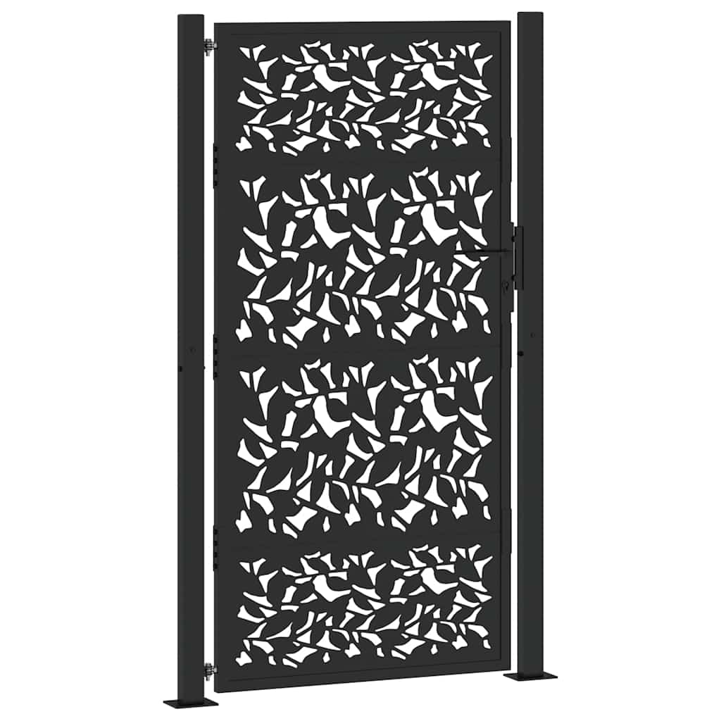 Vidaxxl portail avec vantail design 100x175 cm acier noir