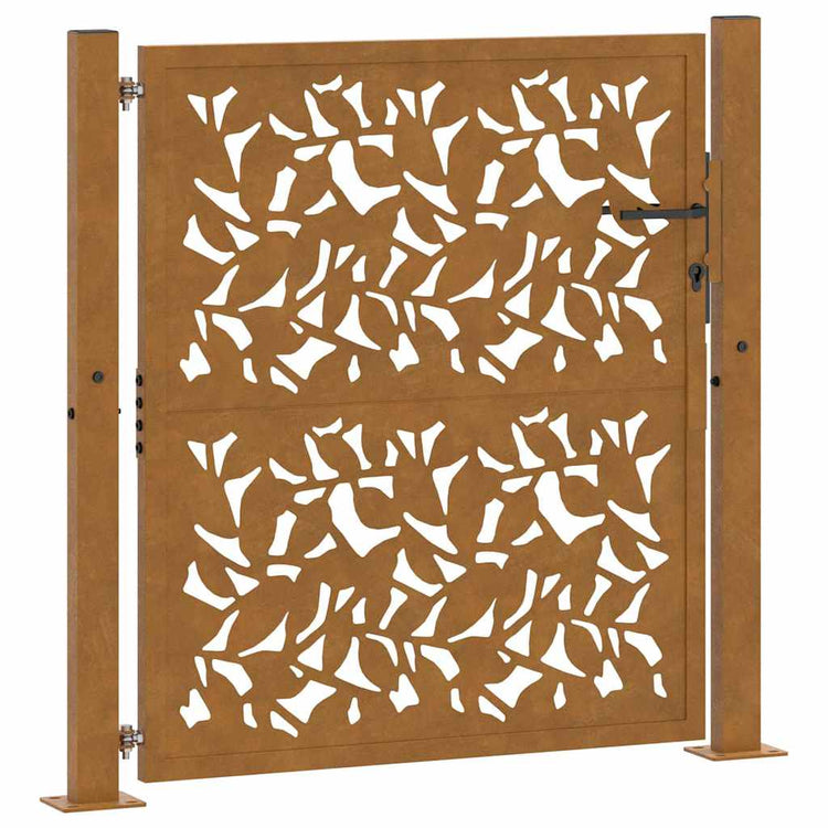 Vidaxxl portail avec vantail design 100x100 cm acier résistant aux intempéries