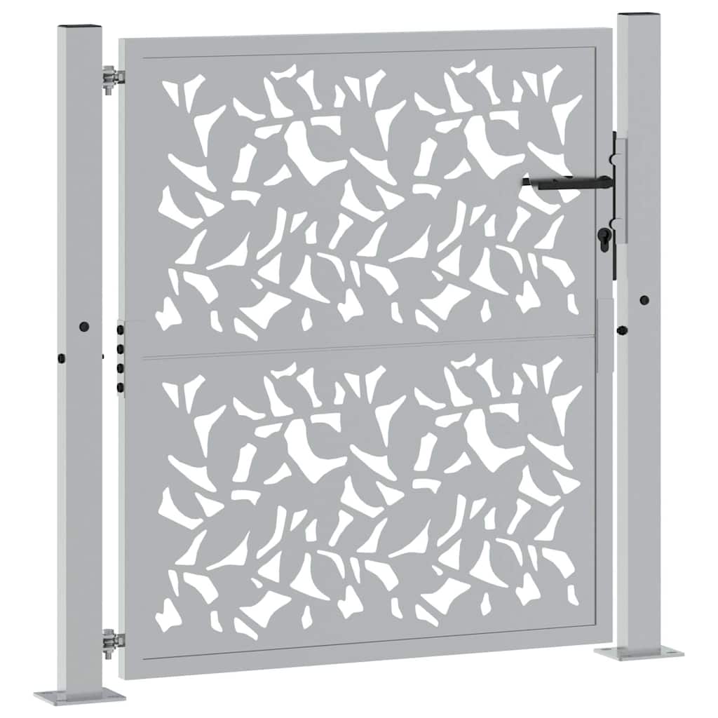 Vidaxxl portail avec vantail design 100x100 cm acier résistant aux intempéries