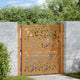 Vidaxxl portail avec vantail design 100x100 cm acier résistant aux intempéries